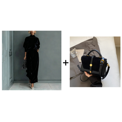 Conjunto Mujer 2 Piezas | Top Cálido y Pantalón Amplio