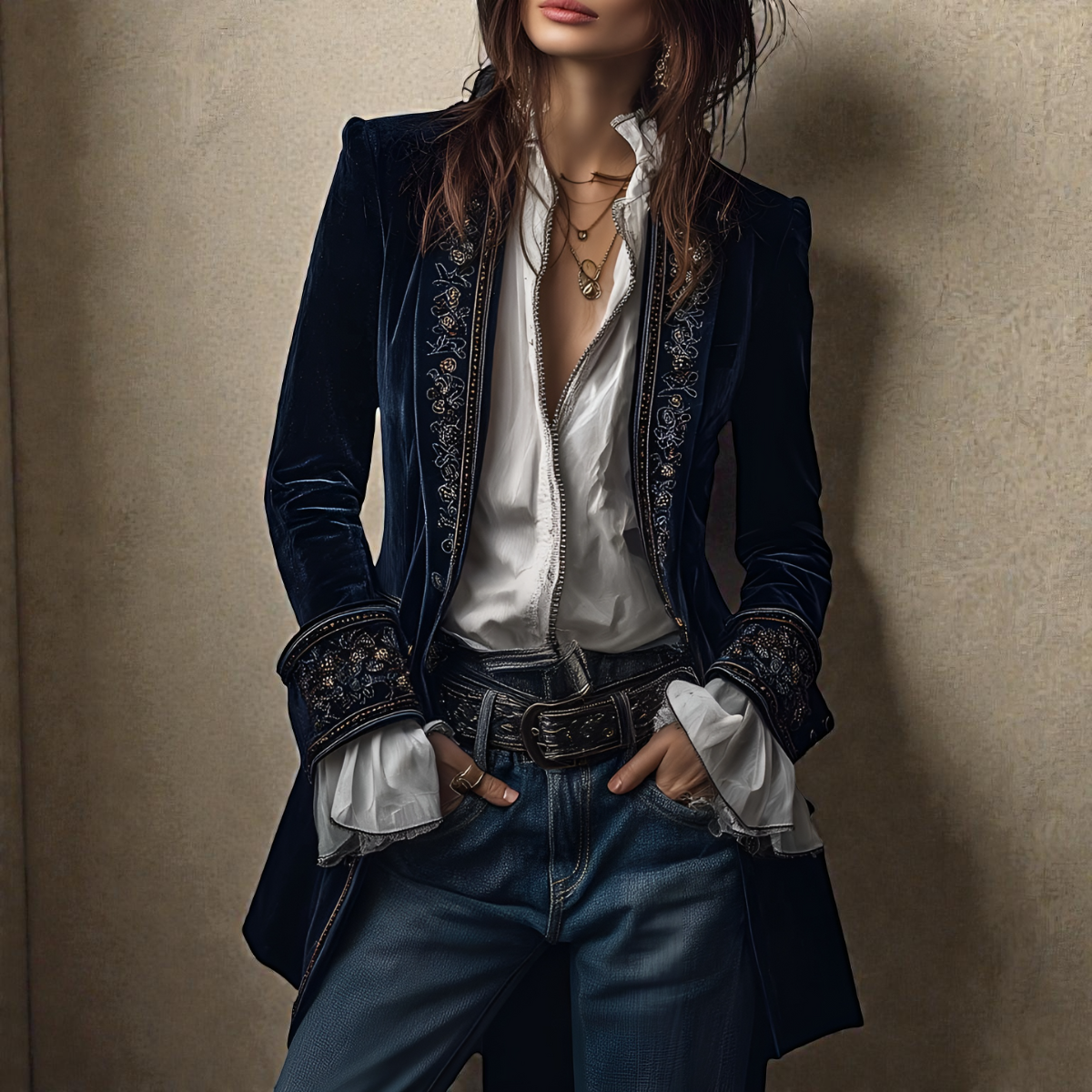 Nuria | Chaqueta elegante de terciopelo