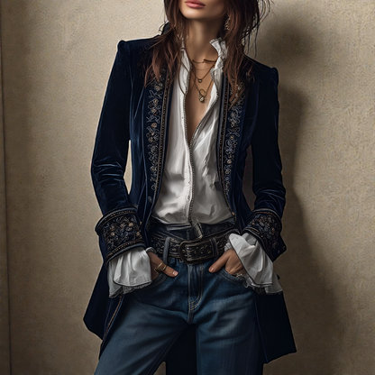 Nuria | Chaqueta elegante de terciopelo