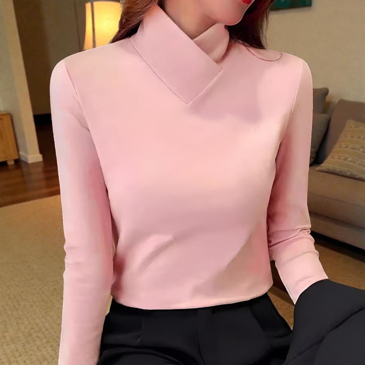 STAZIA | Top de cuello alto elegante