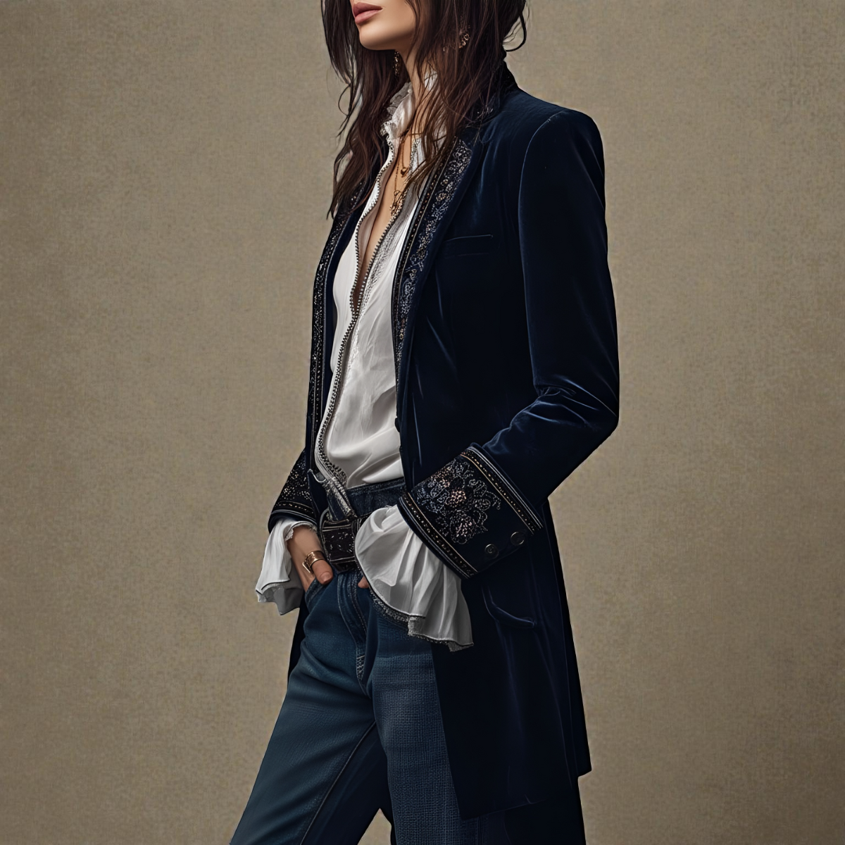 Nuria | Chaqueta elegante de terciopelo