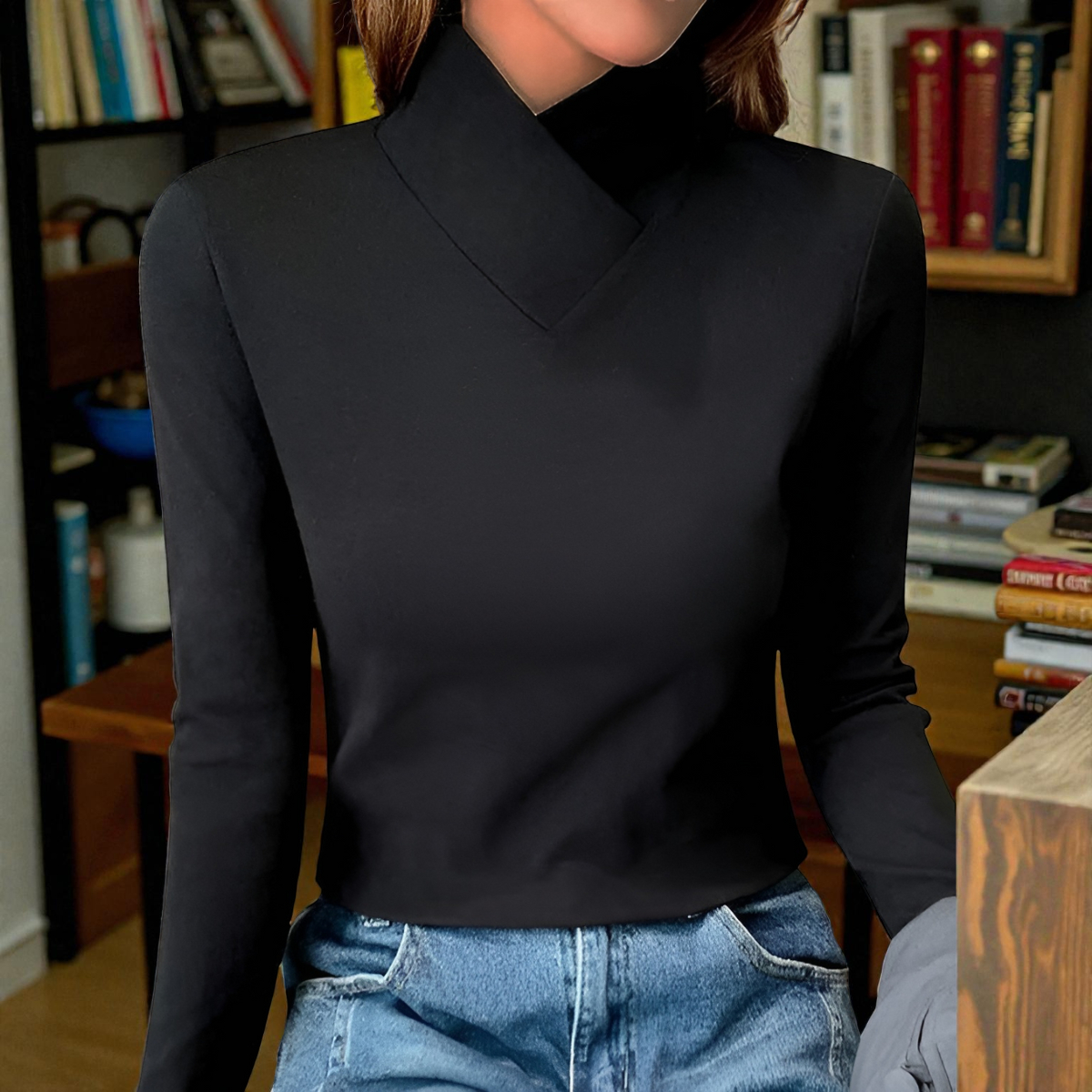STAZIA | Top de cuello alto elegante