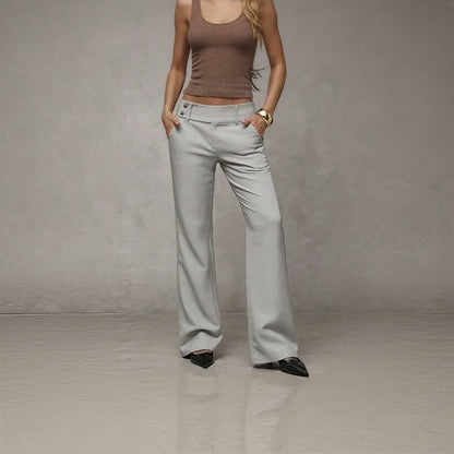 Mía · Pantalón de Sastre Corte Recto Talle Alto