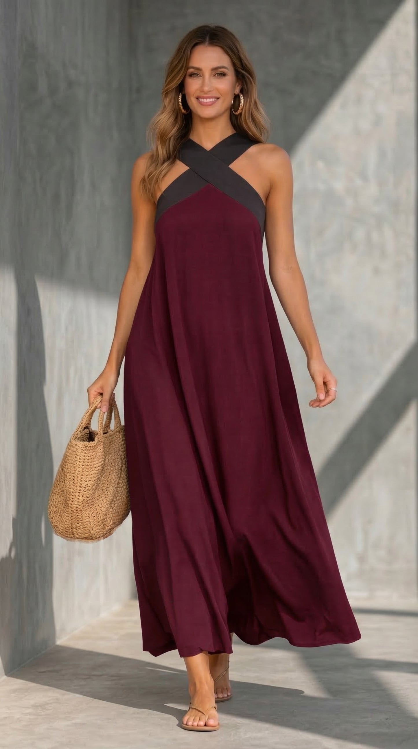 Delphine | Vestido cruzado con hombros descubiertos