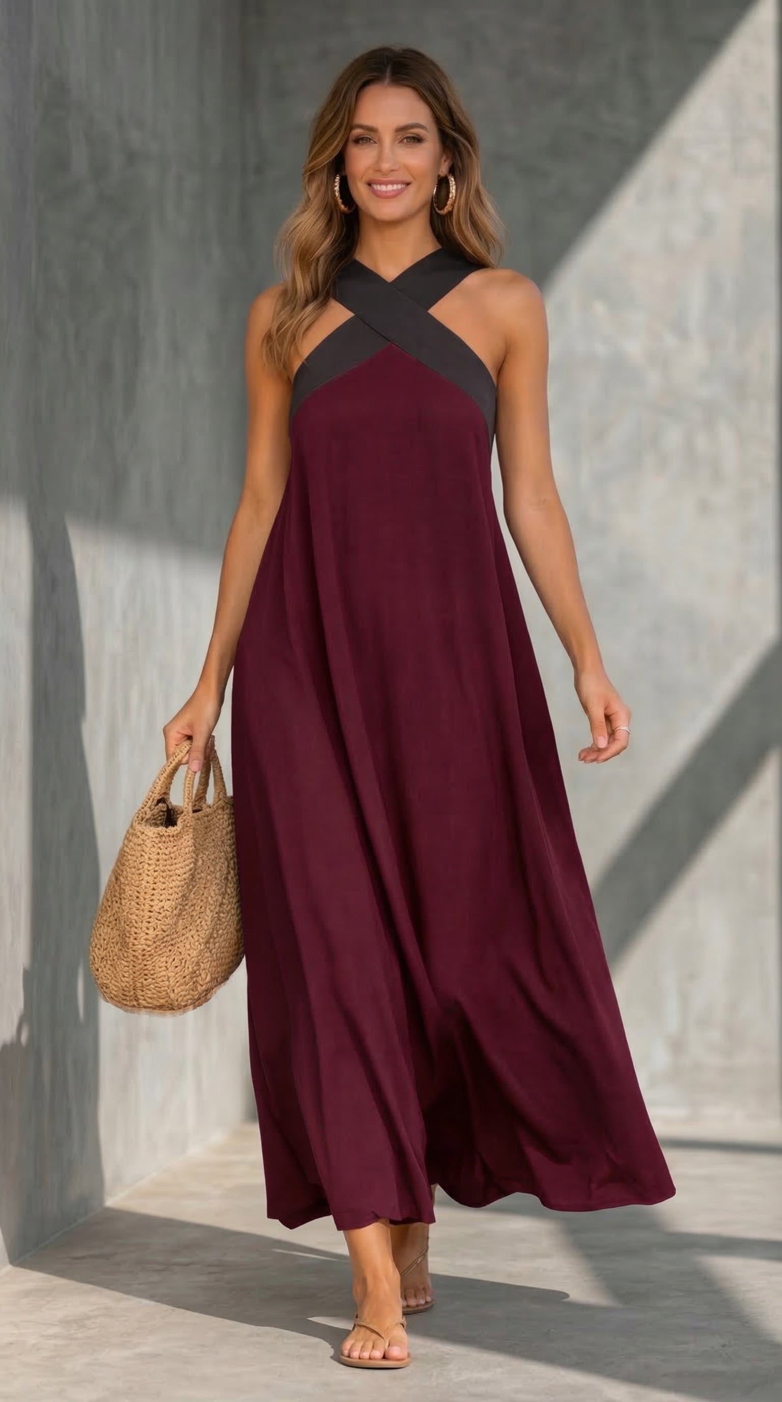 Delphine | Vestido cruzado con hombros descubiertos