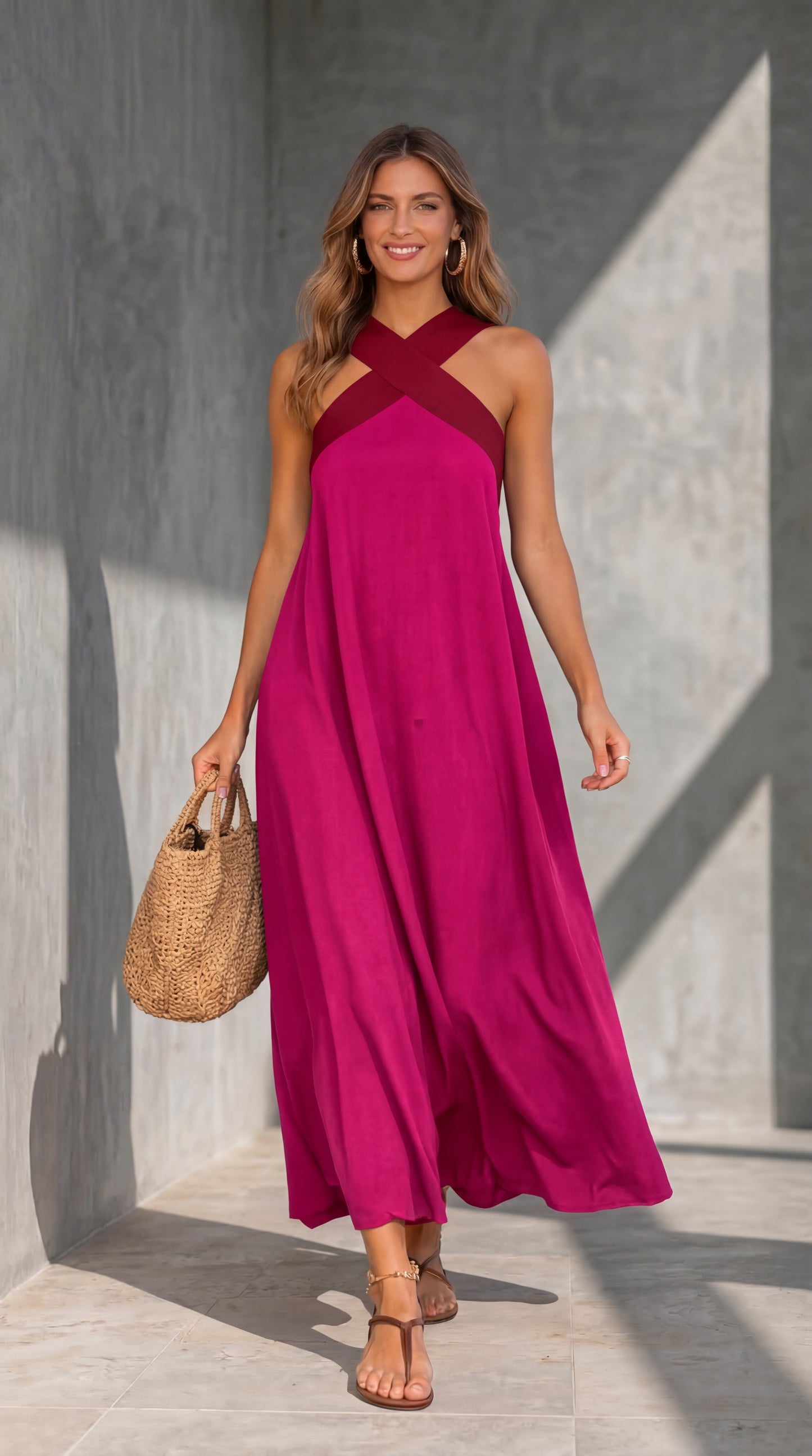 Delphine | Vestido cruzado con hombros descubiertos