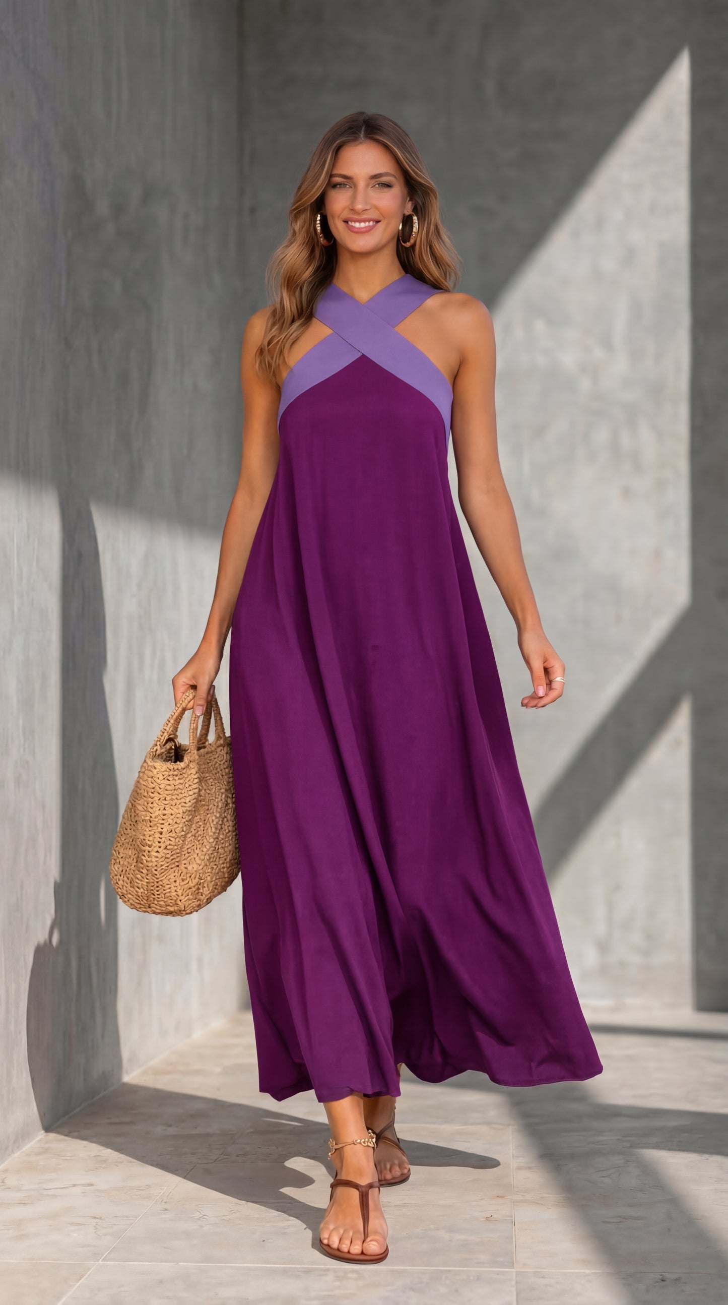 Delphine | Vestido cruzado con hombros descubiertos