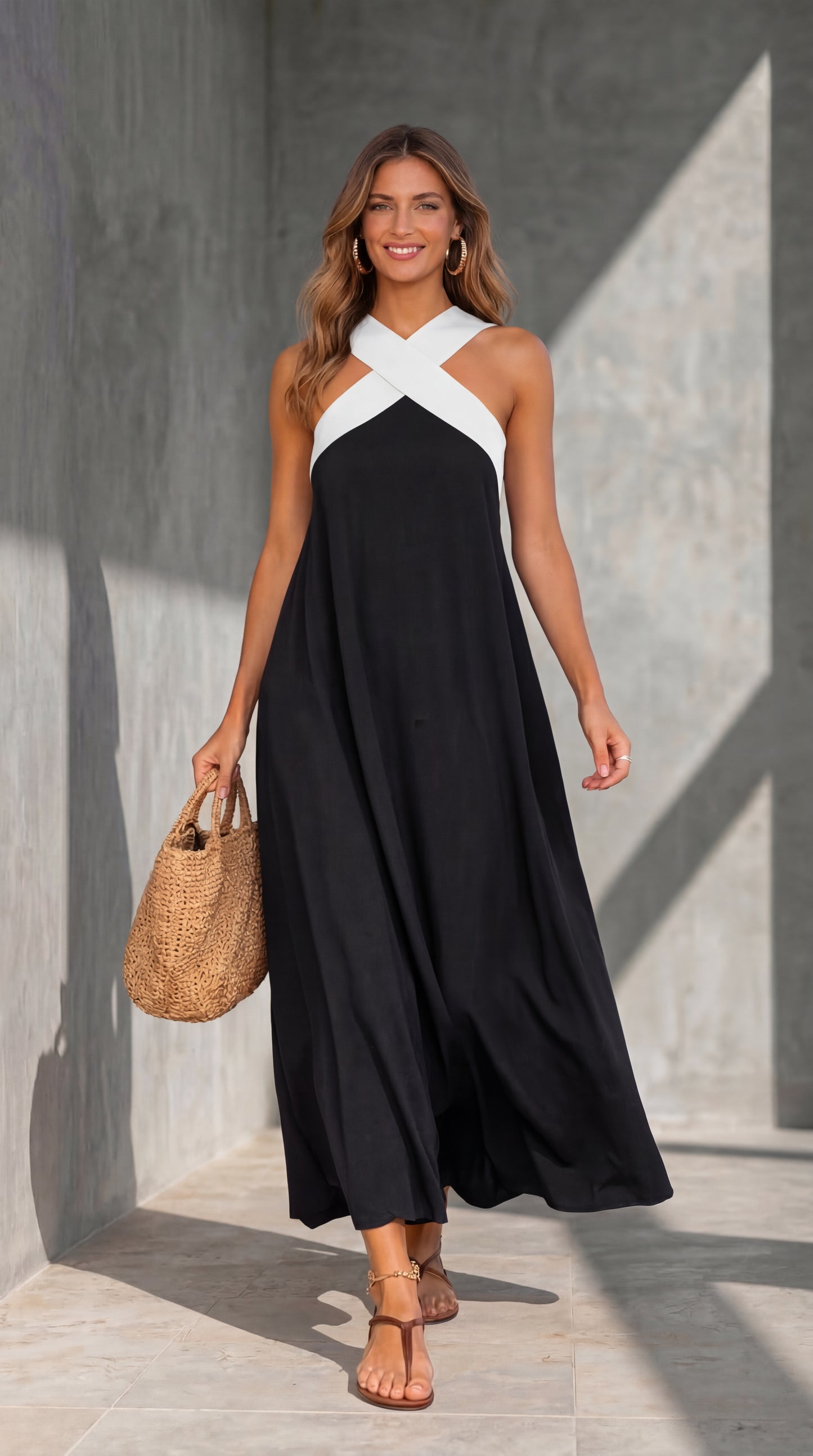 Delphine | Vestido cruzado con hombros descubiertos