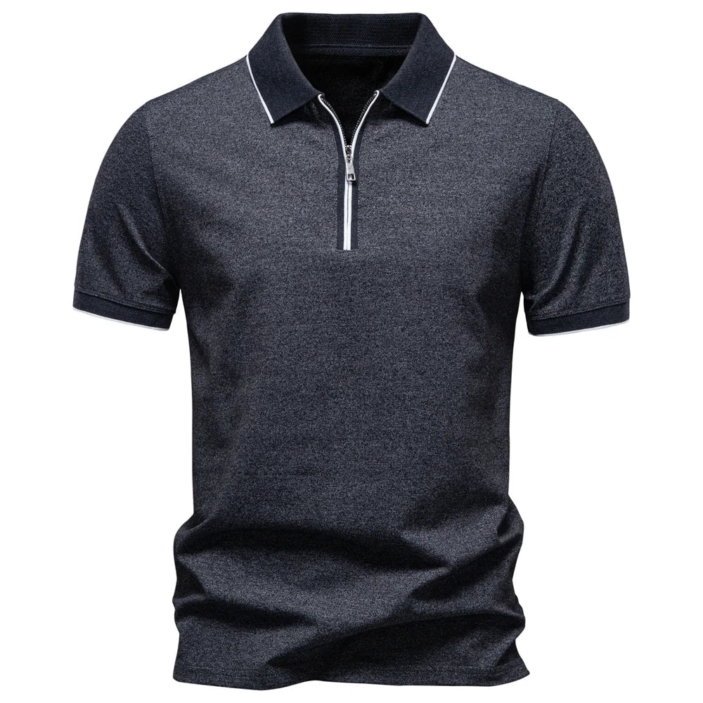 Beeckhoven | Polo elegante para hombre con cremallera