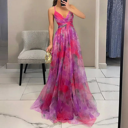 Giselle – Maxi vestido floral elegante