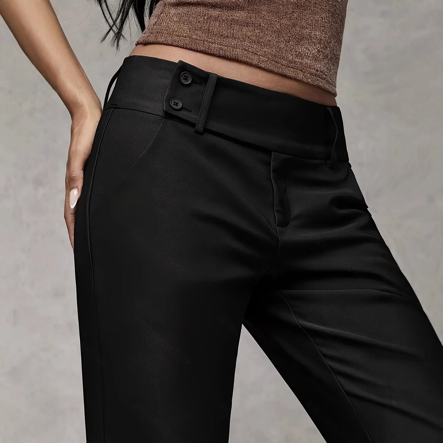 Mía · Pantalón de Sastre Corte Recto Talle Alto