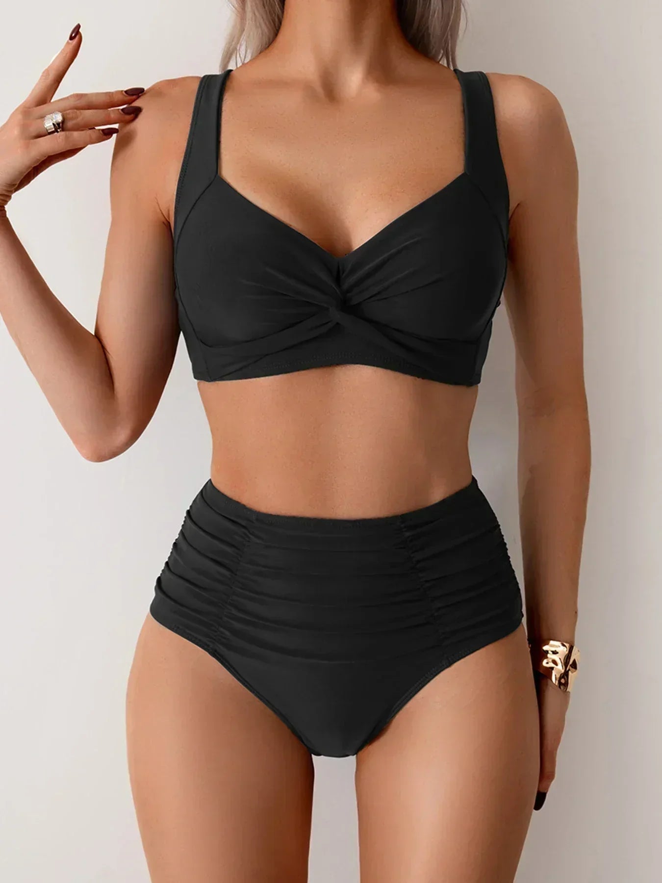 Nicoletta · Bikini Bandeau Tejido Arrugado