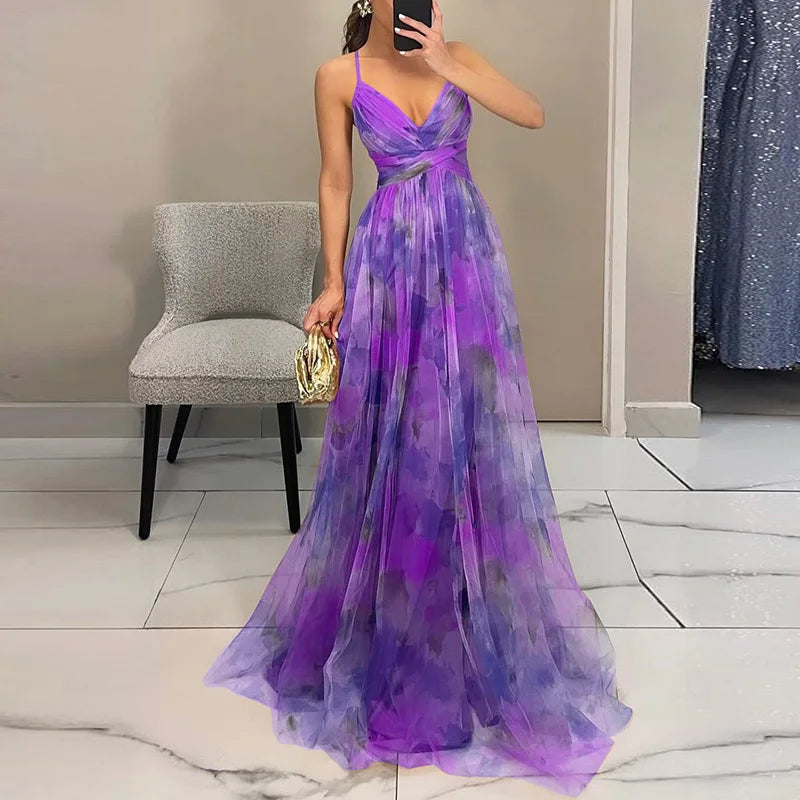 Giselle – Maxi vestido floral elegante