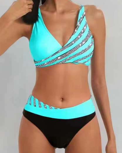 Mona - Geprinte Bikini in Warme Tinten