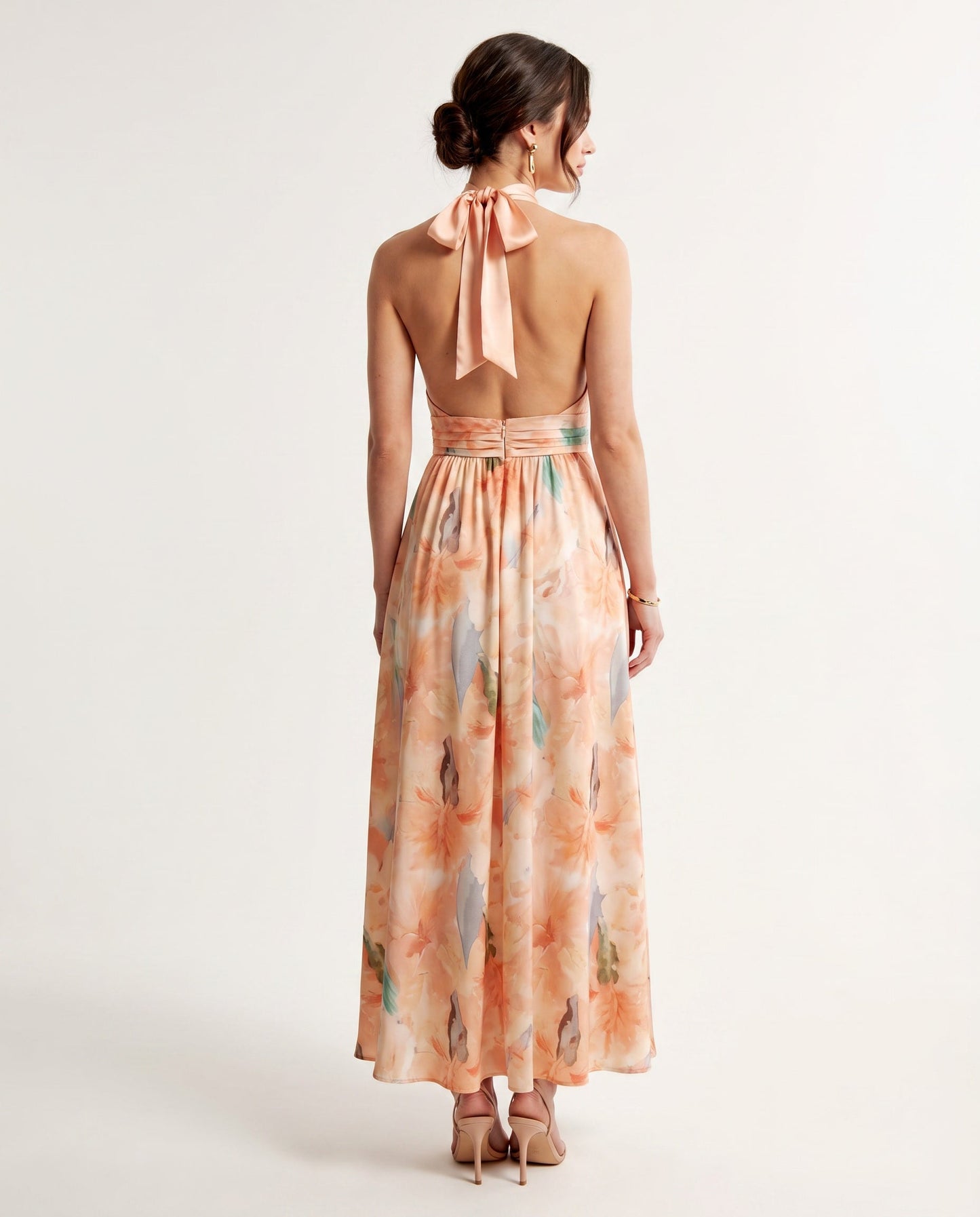 Valentina · Vestido Largo Halter Estampado