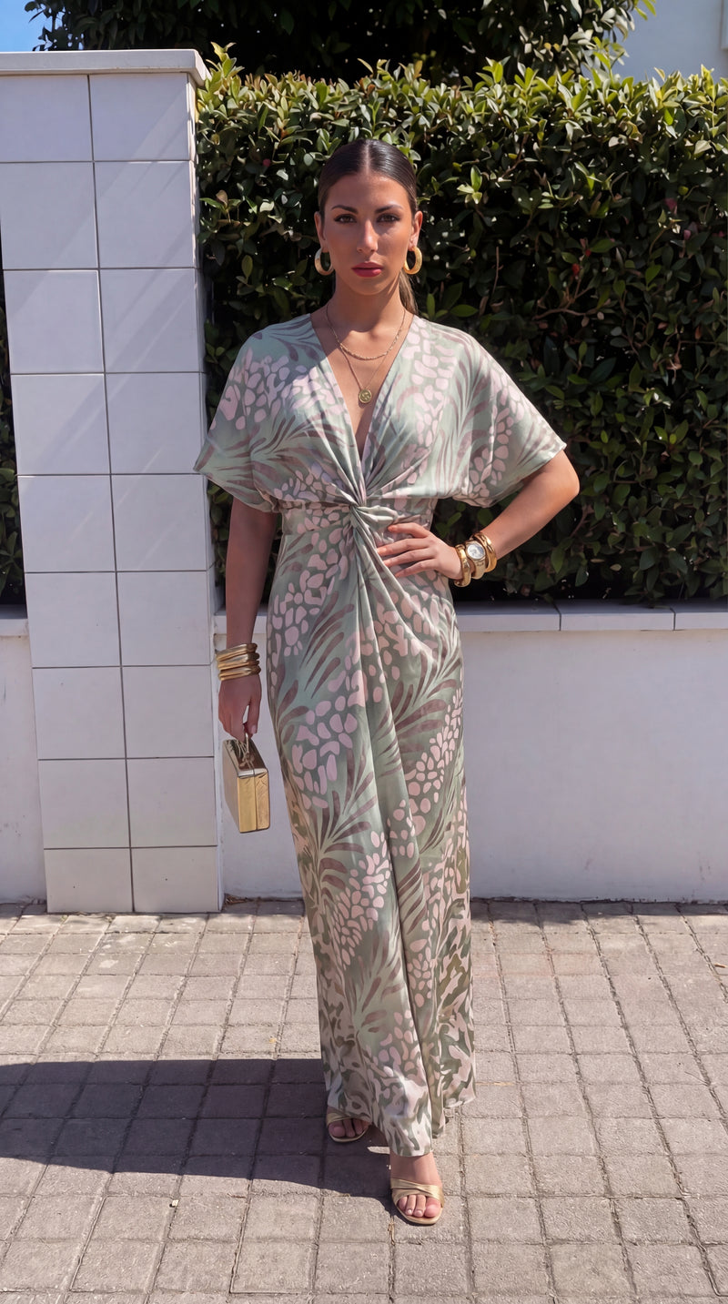 Clarandra Vestido Midi Cobre Elegante