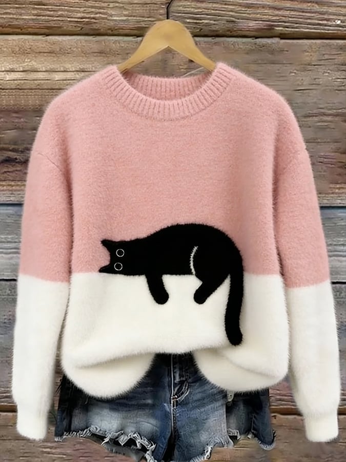 Luna | Sudadera de mujer con gráfico de gato
