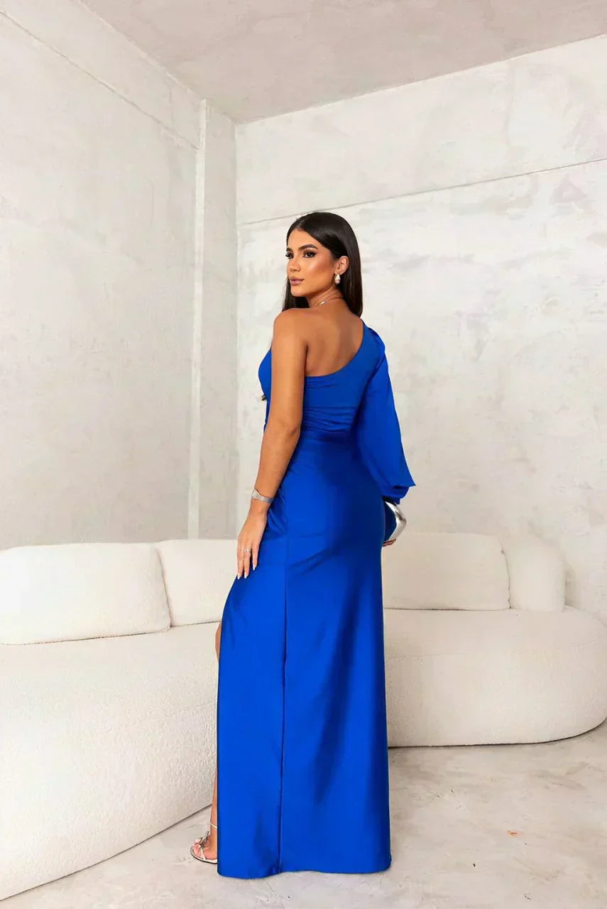 MELYSSA™ | VESTIDO LARGO SATINADO