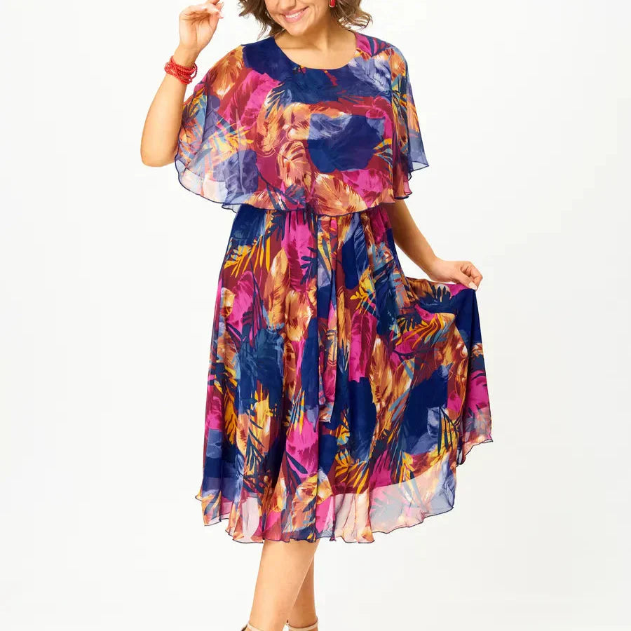Barbara| Vestido de gasa fluido y favorecedor