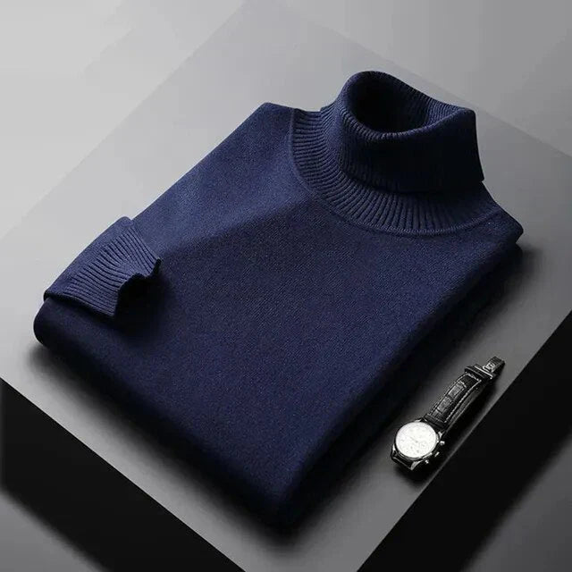 Jersey de cuello alto Monte Carlo de cachemir