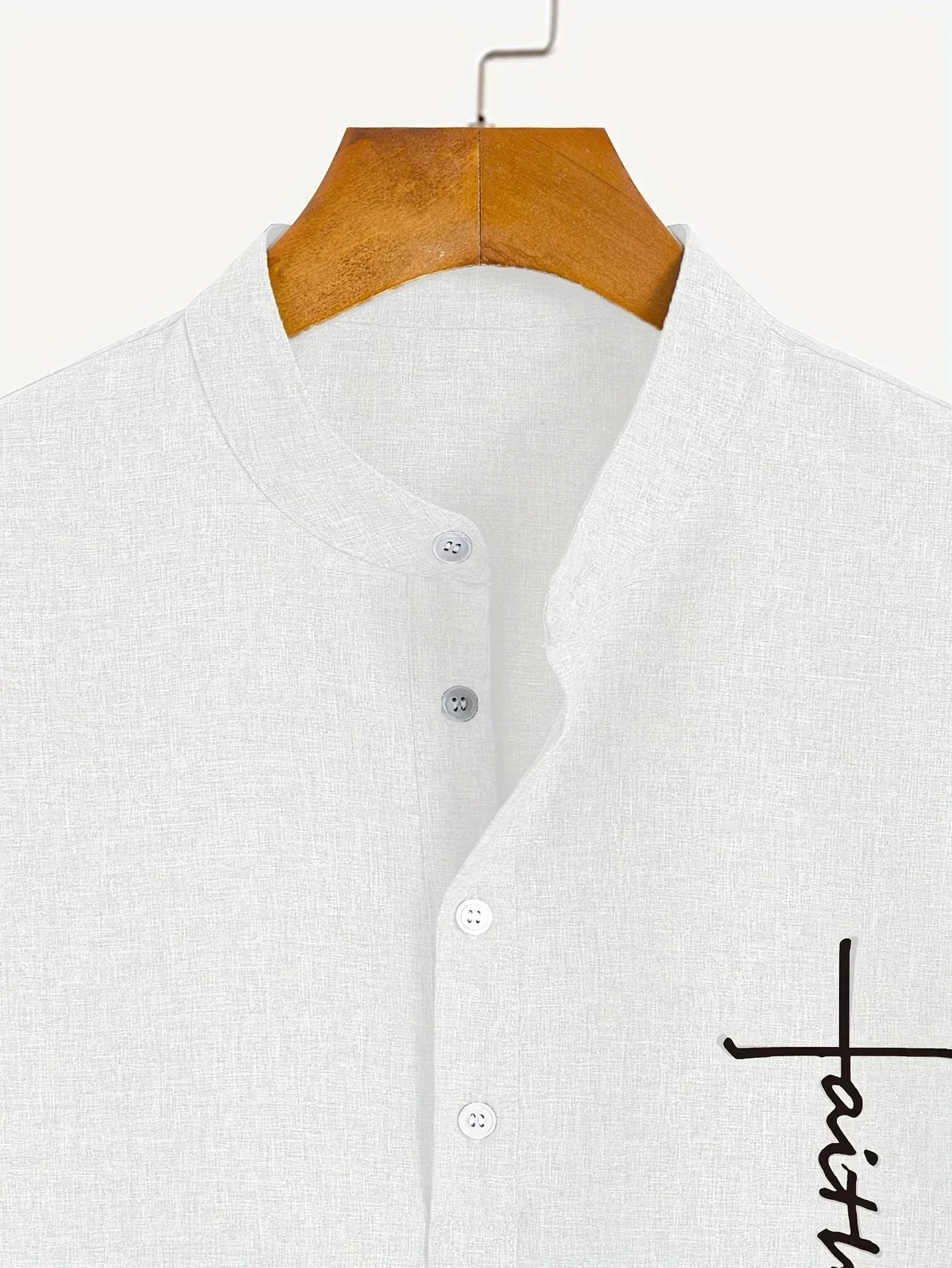 Adrián | Camisa elegante de manga corta con cuello mao