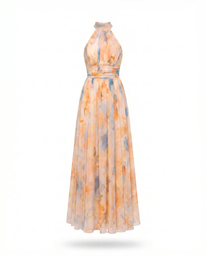 Valentina · Vestido Largo Halter Estampado