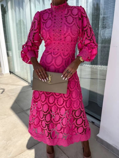 Eloah | Vestido Midi de Encaje Elegante