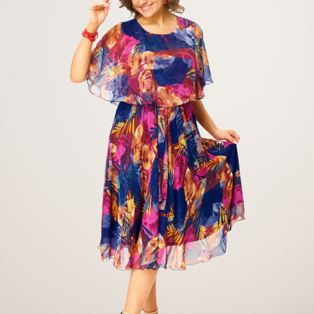Barbara| Vestido de gasa fluido y favorecedor