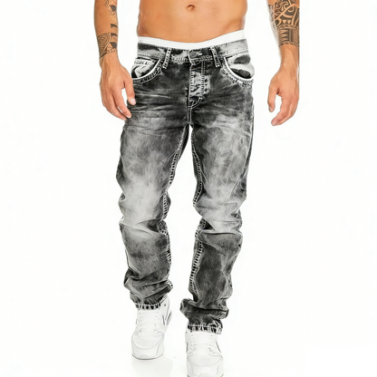 Kreative Stretch-Jeans für Herren, minimalistischer Stil, ideal für den Sommer, Emo-Stil