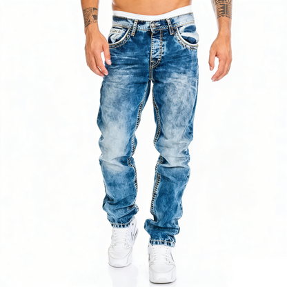 Kreative Stretch-Jeans für Herren, minimalistischer Stil, ideal für den Sommer, Emo-Stil