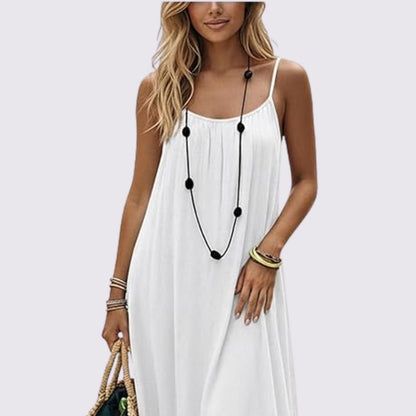 Câline · Vestido Midi con Detalle en Espalda