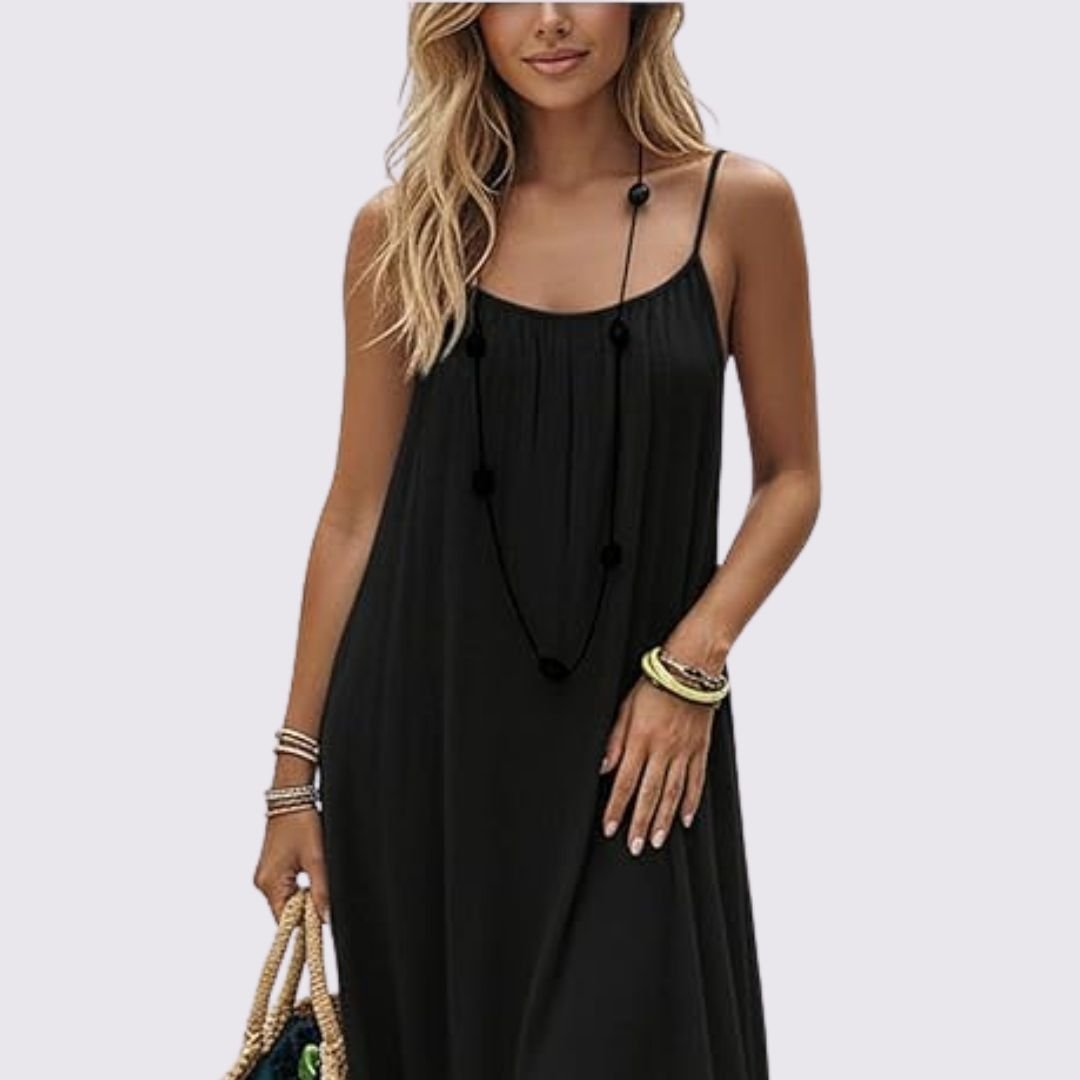 Câline · Vestido Midi con Detalle en Espalda