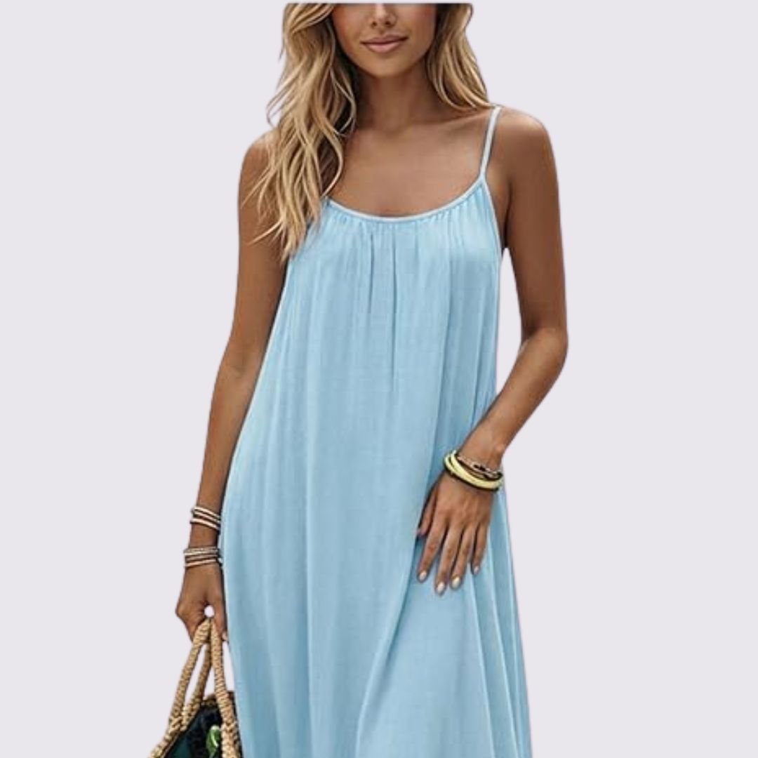 Câline · Vestido Midi con Detalle en Espalda