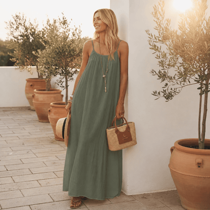 Câline · Vestido Midi con Detalle en Espalda