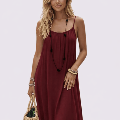 Câline · Vestido Midi con Detalle en Espalda