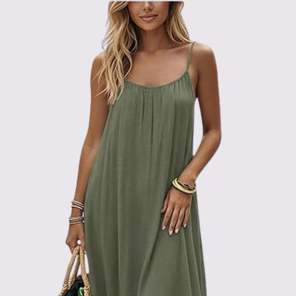 Câline · Vestido Midi con Detalle en Espalda