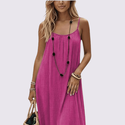 Câline · Vestido Midi con Detalle en Espalda