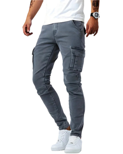 Pantalón Cargo Marino Elástico