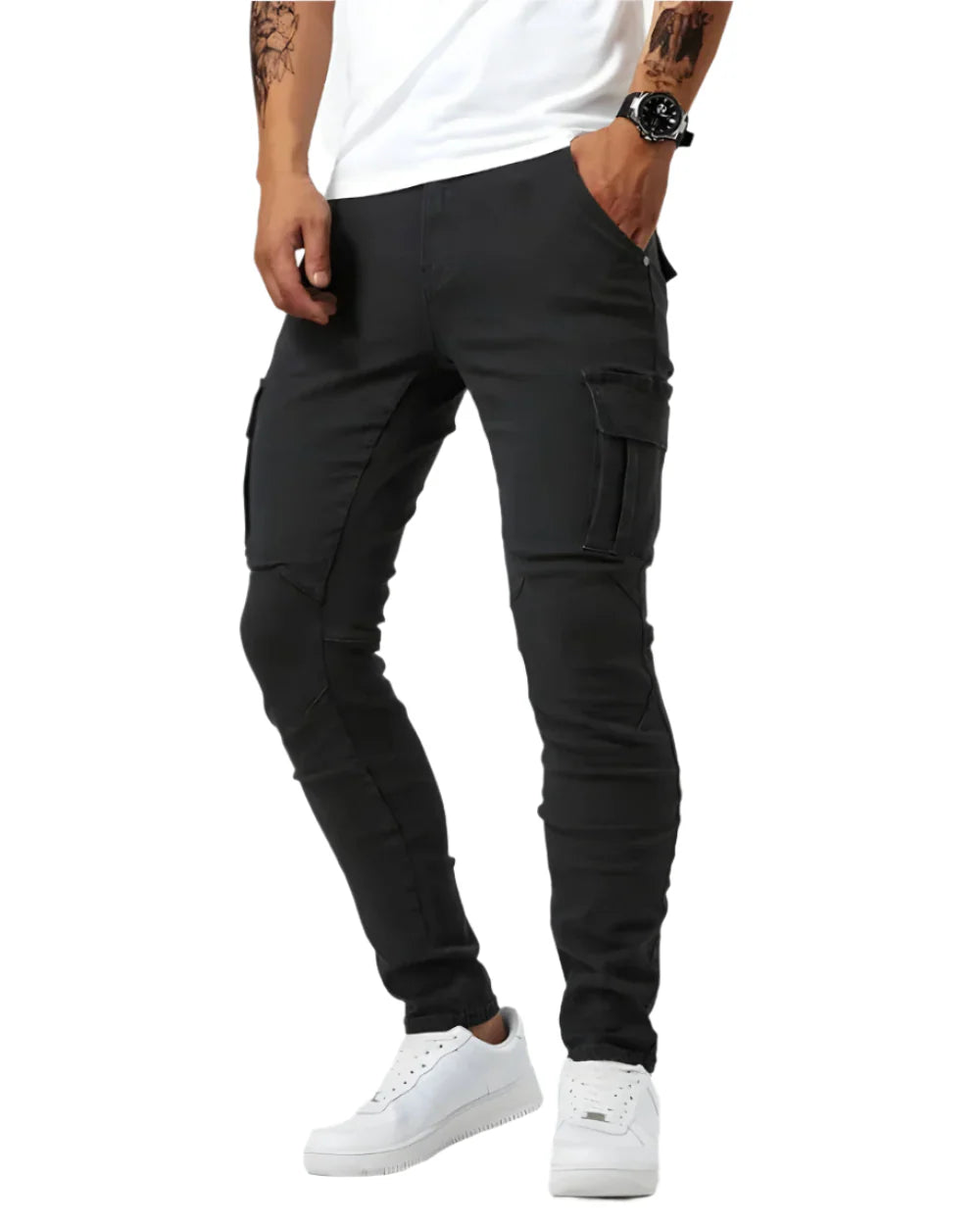 Pantalón Cargo Marino Elástico