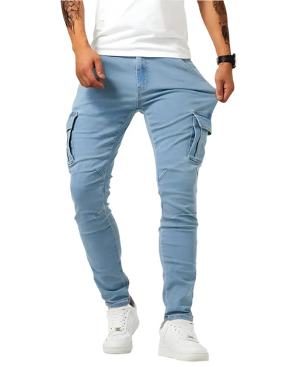 Pantalón Cargo Marino Elástico