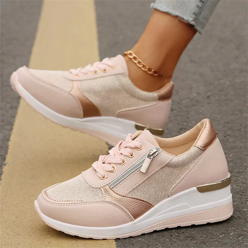 Zapatillas ortopédicas con cremallera lateral