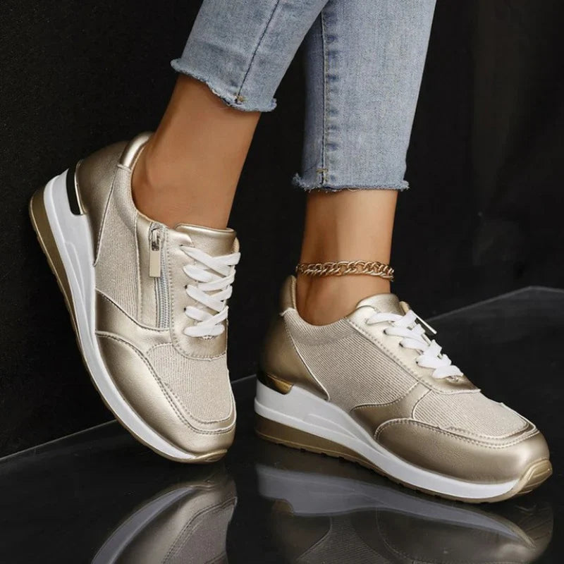 Zapatillas ortopédicas con cremallera lateral