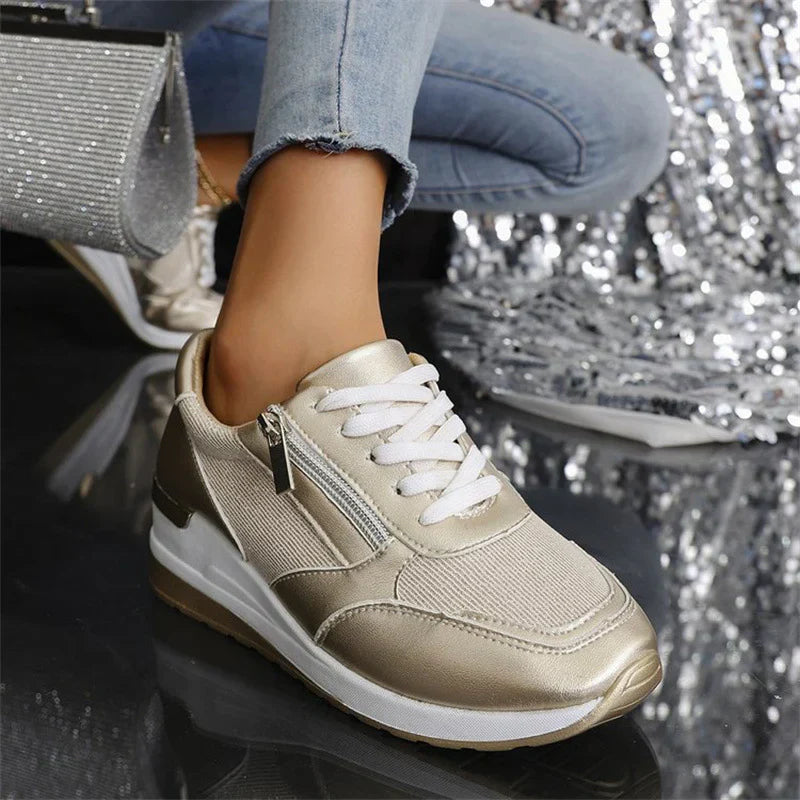 Zapatillas ortopédicas con cremallera lateral