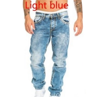 Kreative Stretch-Jeans für Herren, minimalistischer Stil, ideal für den Sommer, Emo-Stil