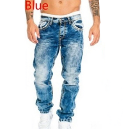 Kreative Stretch-Jeans für Herren, minimalistischer Stil, ideal für den Sommer, Emo-Stil